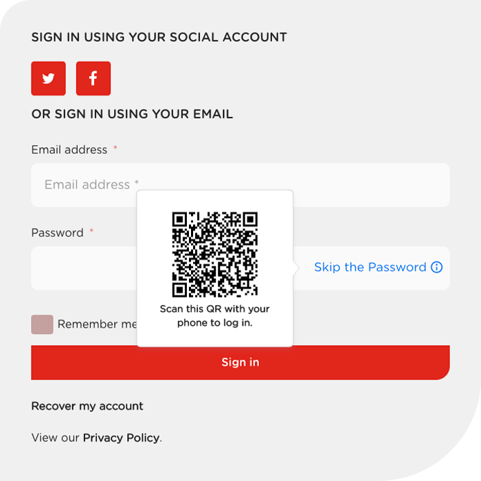 Skip the password