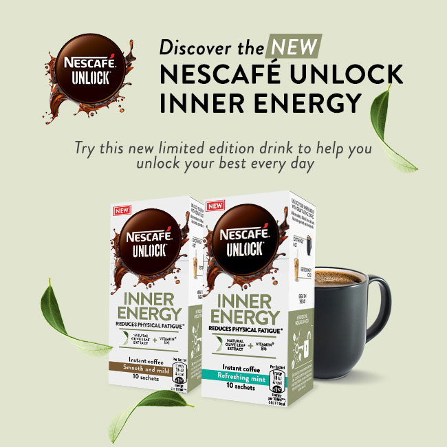 Discover new Nescaf&acute; Unlock Inner Energy. Try this new limited edition coffee drink to help you unlock your best every day. Buy now